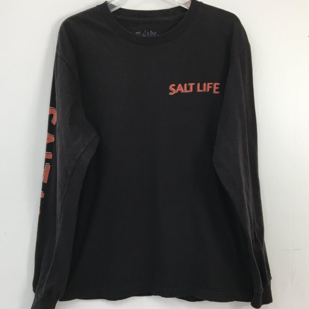 Salt Life Mens Long Sleeve Logo Tee Size S GREAT Condition